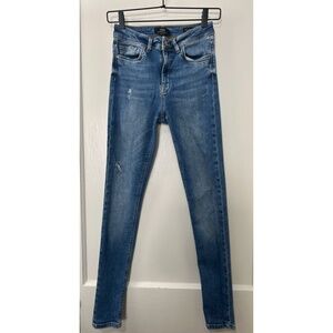 Colin's Jeans Diana 760 High Rise Skinny Leg Distressed - Women's W 27 L 30